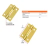Bisagra rectangular 2" x 1 1/2", cabeza media bola, color dorado (caja de 20 unidades)
