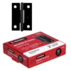 Bisagra rectangular 2" x 1 1/2", cabeza media bola, color negro (caja de 20 unidades)